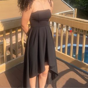 Black Speechless Tube Top High Low Dress Size 3